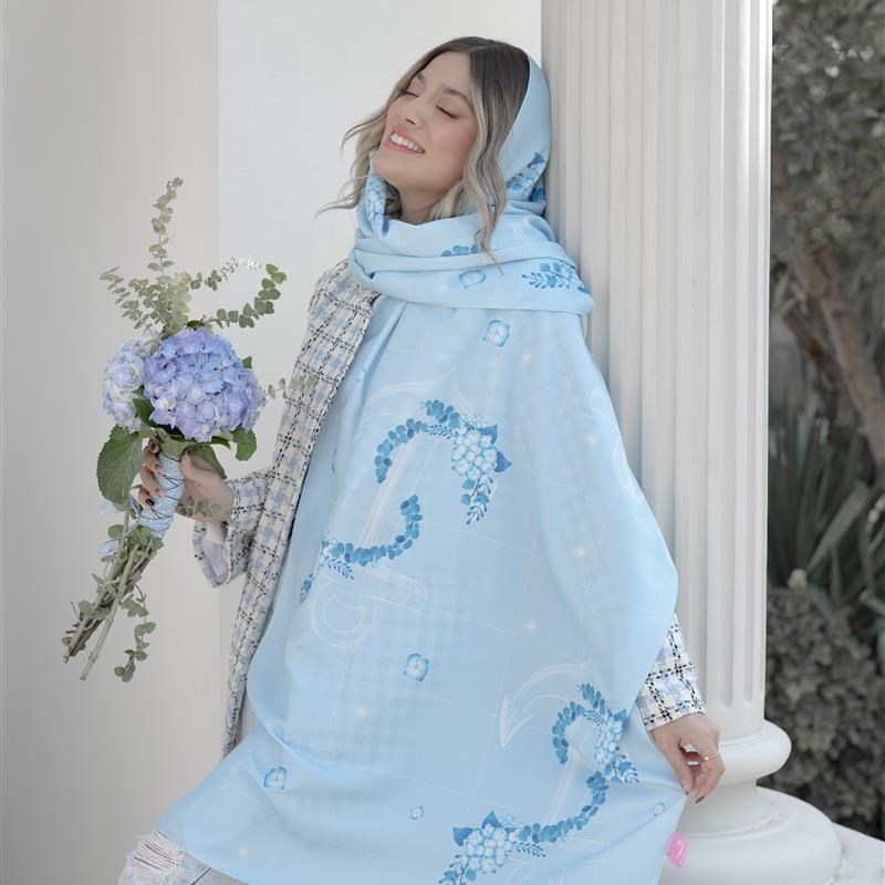 شال لنگر و هورتانسیا Baby Blue ۲ متر و ۱۰ سانت در ۷۰ سانت