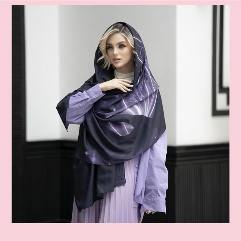 مدیوم شال ساده conte de fées violet mix colors